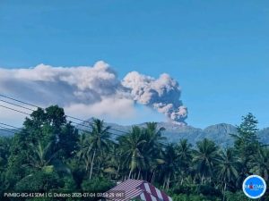 gunung Dukono erupsi