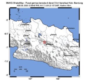 Gempa dangkal Sesar Lembang (Dok BMKG Bandung)
