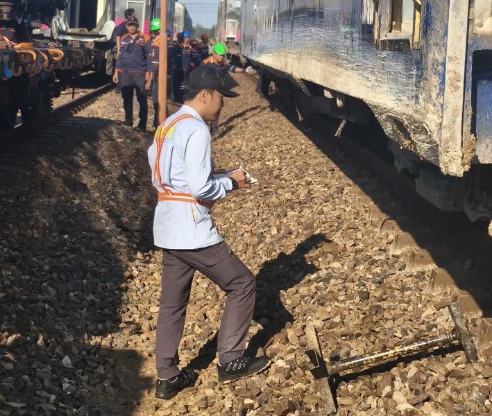 KA Argo Bromo Anggrek anjlok (Dok KNKT)
