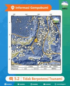 Gempa Magnitudo 5,2 Guncang Bitung Sulut, BMKG: Tidak Berpotensi Tsunami