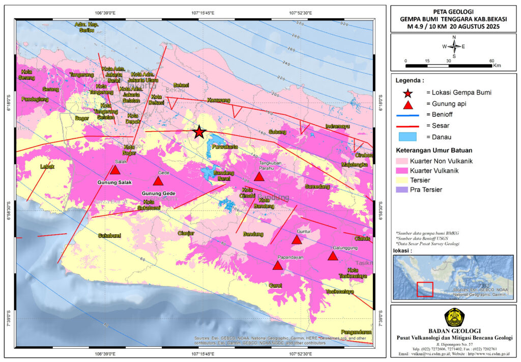 Analisi Geologi Kejadian Gempa Bumi di Tenggara Kabupaten Bekasi
