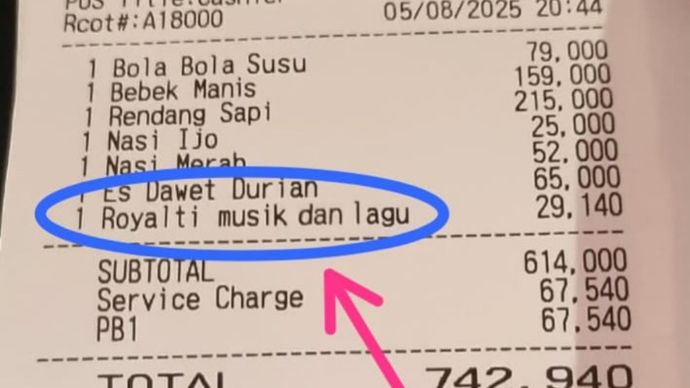 struk royalti musik