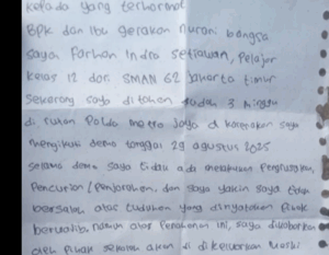 surat siswa SMAN 62