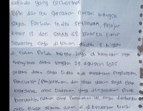 surat siswa SMAN 62