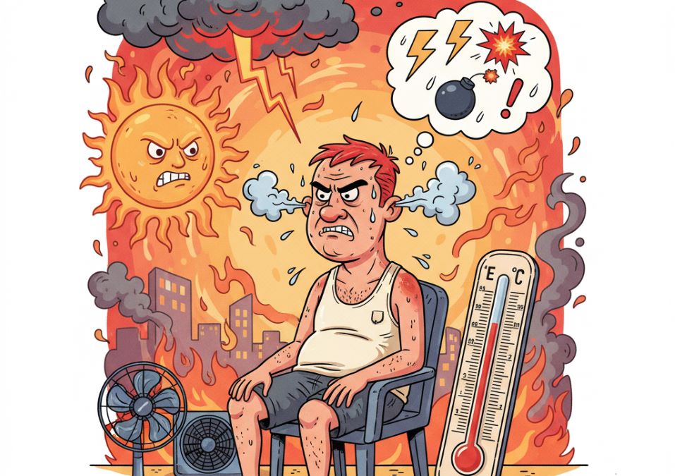 Ilustrasi cuaca panas bikin emosi tak stabil (Teropongmedia ID)