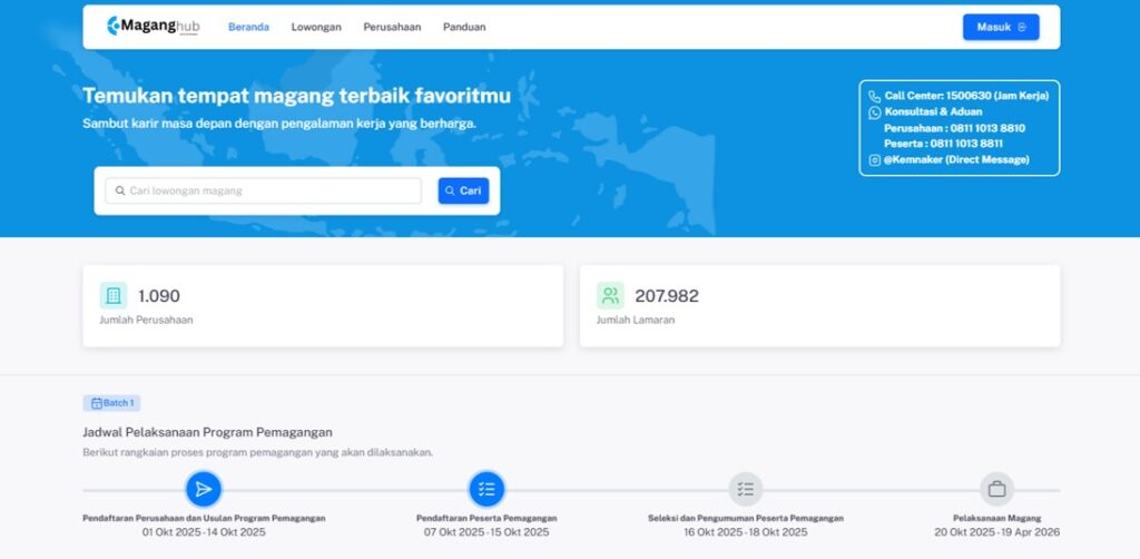 Pendaftaran Magang Bergaji UMP