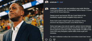 PSSI Pecat Patrick Kluivert dan Tim Kepelatihan Usai Gagal Bawa Timnas ke Piala Dunia