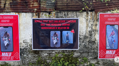 spanduk buang sampah sembarangan astaanyar