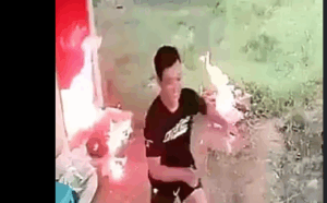 bakar sampah bensin