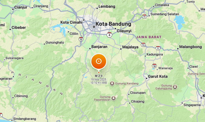 Gempa Bumi M 2,9 Guncang Kabupaten Bandung - Teropong Media