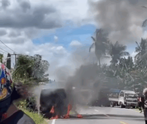 mobil bni terbakar