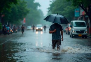 Banjir di Jakarta Akibat Cuaca Buruk
